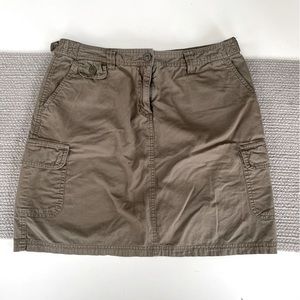Vintage Y2K Massini Olive Green Cargo Skirt 100% Cotton Size 10